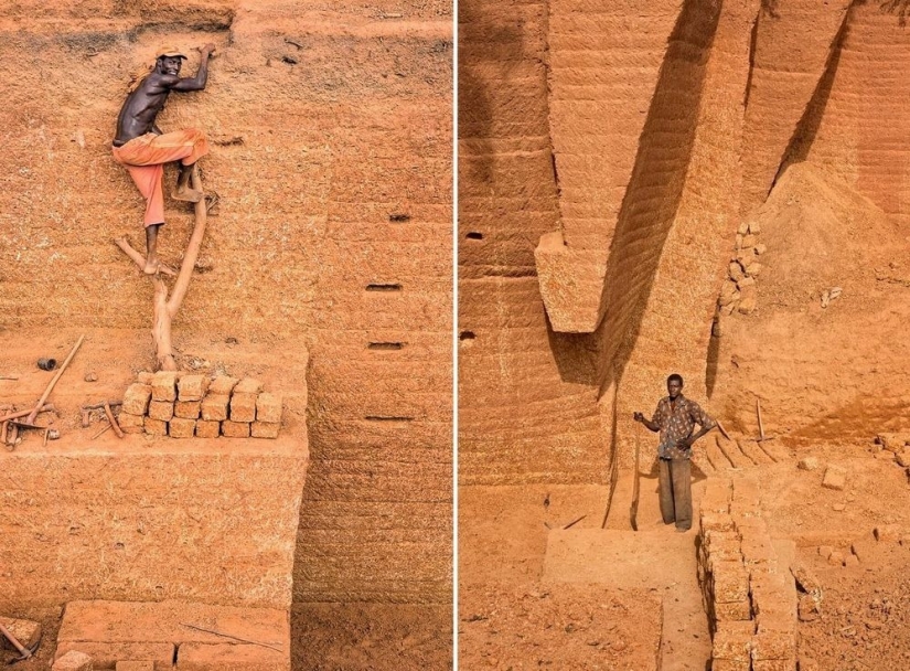 Cómo se extrae el ladrillo en Karaba, Burkina Faso Cómo se extrae el ladrillo en Karaba, Burkina Faso