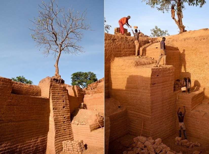 Cómo se extrae el ladrillo en Karaba, Burkina Faso Cómo se extrae el ladrillo en Karaba, Burkina Faso