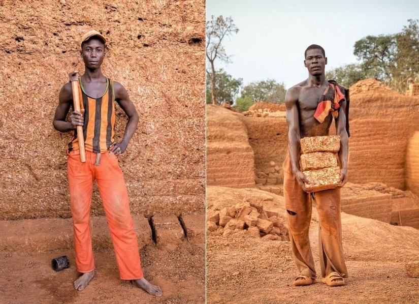 Cómo se extrae el ladrillo en Karaba, Burkina Faso Cómo se extrae el ladrillo en Karaba, Burkina Faso
