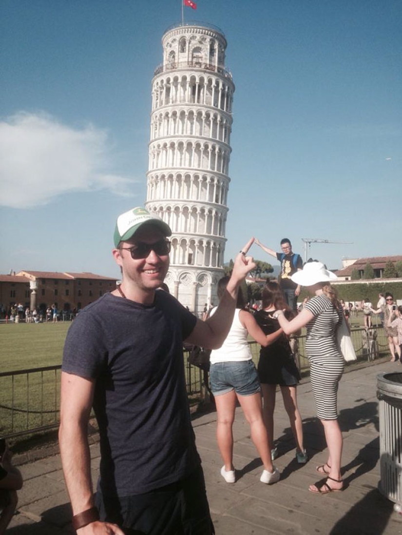 Cómo troll turistas en la Torre Inclinada de Pisa Cómo troll turistas en la Torre Inclinada de Pisa