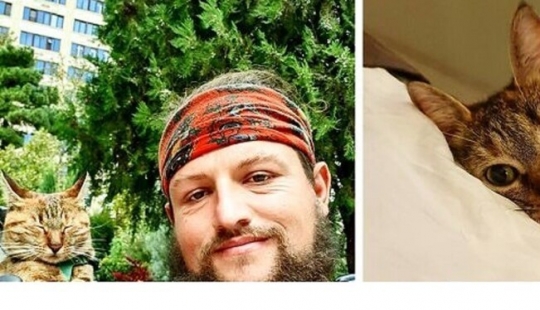 Cómo un gato y su hombre circunnavegan el mundo en una bicicleta