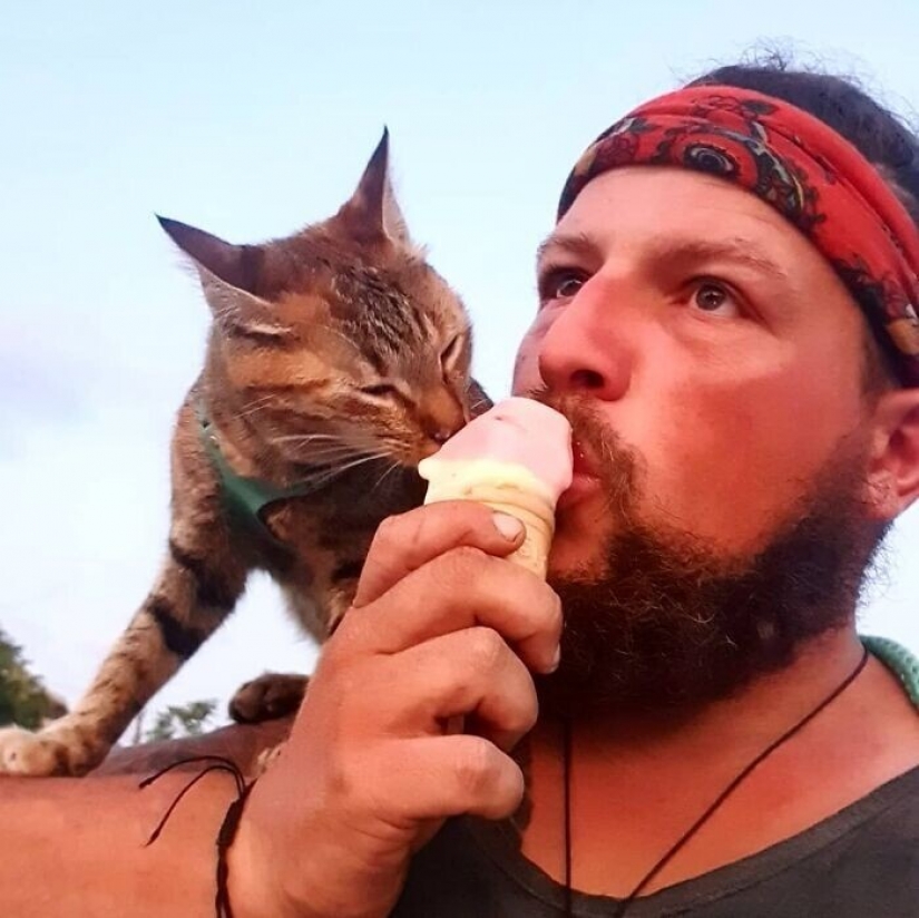 Cómo un gato y su hombre circunnavegan el mundo en una bicicleta Cómo un gato y su hombre circunnavegan el mundo en una bicicleta