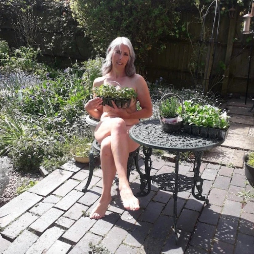 Complete unity with nature, or Why people working in the garden naked