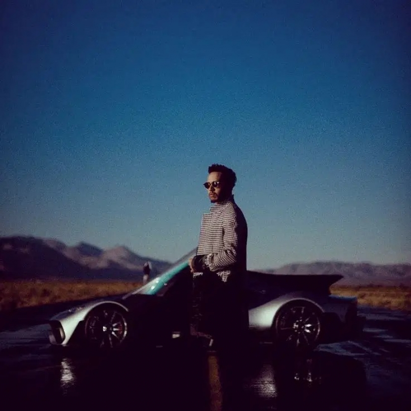 Cool guy on cool cars: a chic collection of cars of the racer Lewis Hamilton