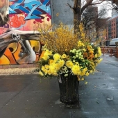¿Crimen o arte? Alguien está convirtiendo los botes de basura de la ciudad de Nueva York en floreros gigantes con flores. ¿Crimen o arte? Alguien está convirtiendo los botes de basura de la ciudad de Nueva York en floreros gigantes con flores.