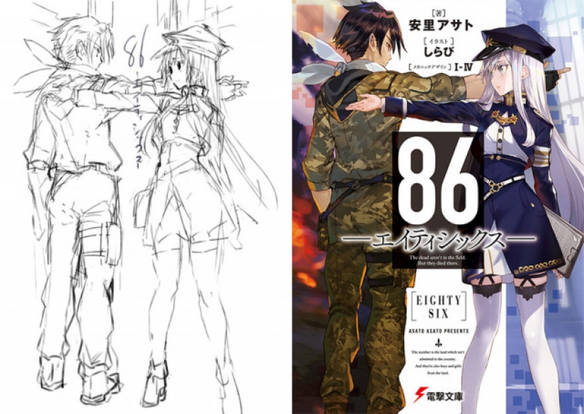 Croquis versus Final: los artistas muestran su trabajo en la etapa de boceto y terminado