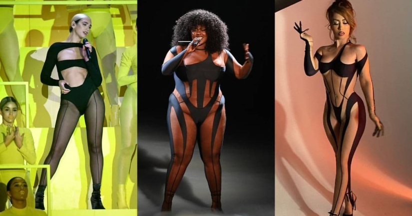 Cuidado, caliente: mono transparente con inserciones para las fashionistas más atrevidas