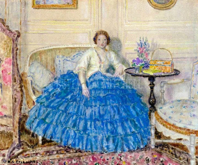 Damas en voluminosos vestidos: como en el pasado, las mujeres tuvieron que lidiar con aseo