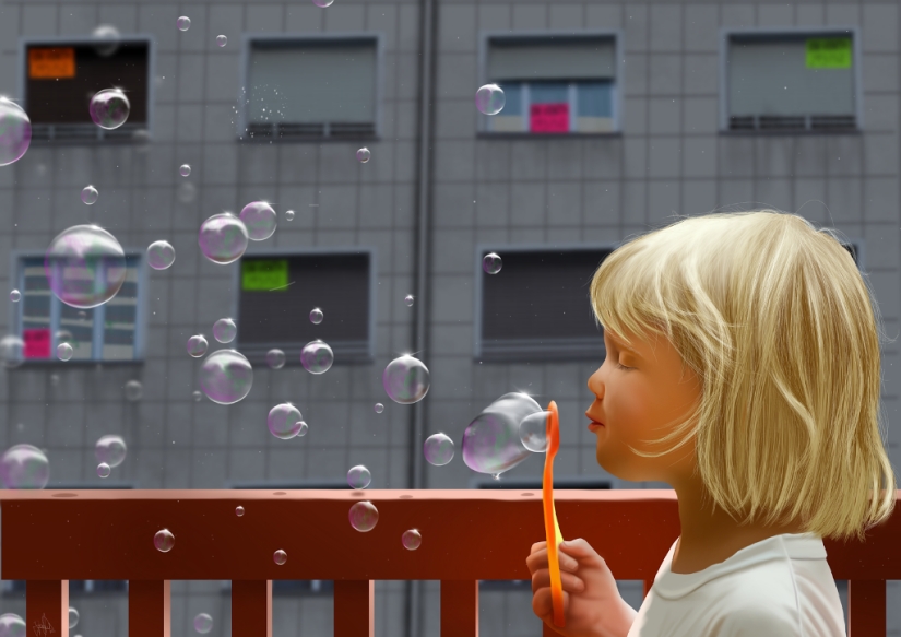 Dibujado en una tableta