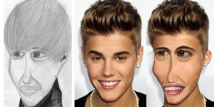 Don't create an idol for yourself: celebrities were photoshopped in the style of fan drawings