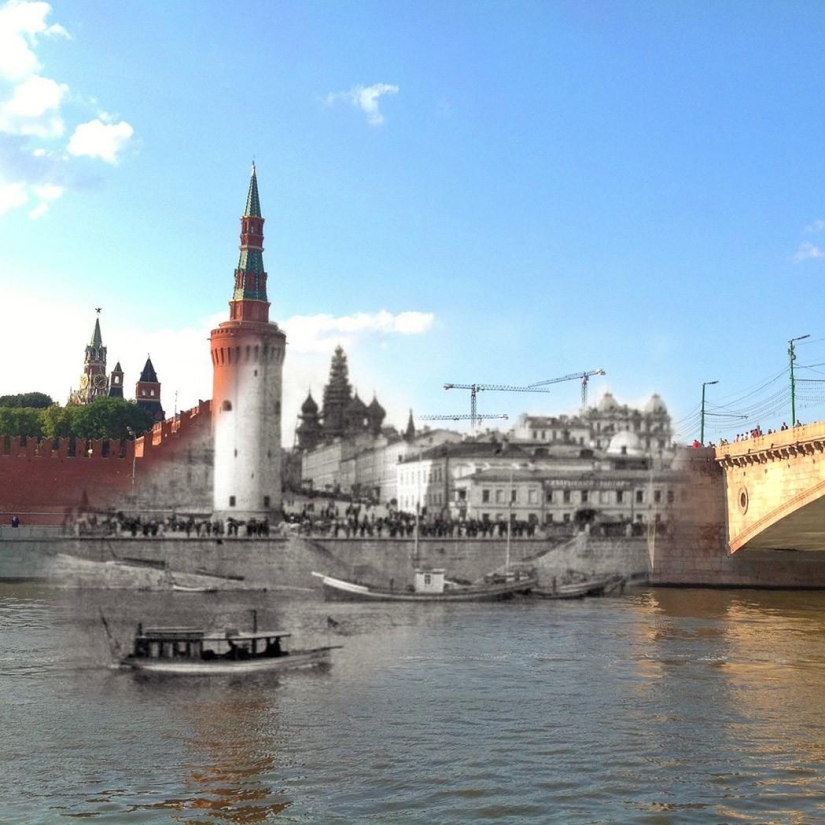 Dos Moscú en un marco