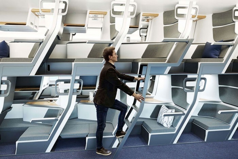 Economy class passenger aircraft can make more similar to second-class trains