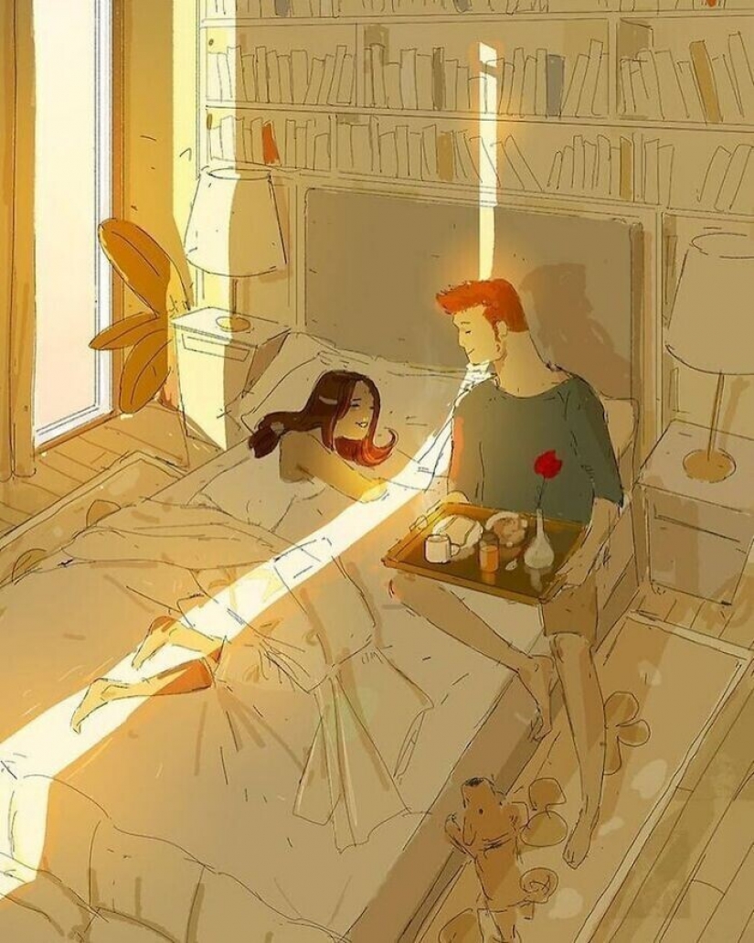 El artista documentos de la idílica momentos de la vida con su esposa e hijos