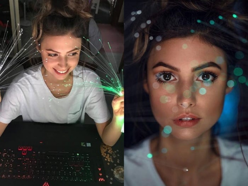 El fotógrafo utiliza artículos de uso diario baratos como accesorios al tomar fotos.