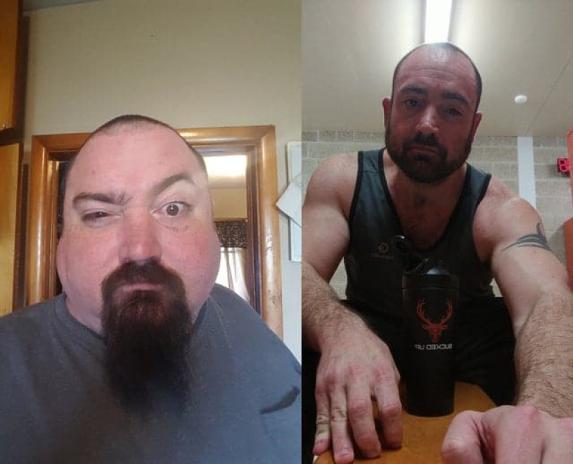 El hombre se decepcionó tanto que casi murió, pero la dieta y los deportes lo salvaron y lo hicieron guapo