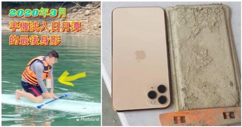 el iPhone de 11 años, que pasó un año en el lago, todavía funciona
