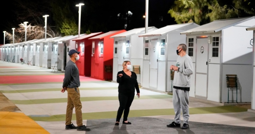 En Los Ángeles, había un bonito pueblo para personas sin hogar