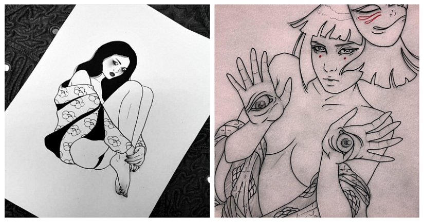 Erotic and dark tattoos from a French artist Erotic and dark tattoos from a French artist