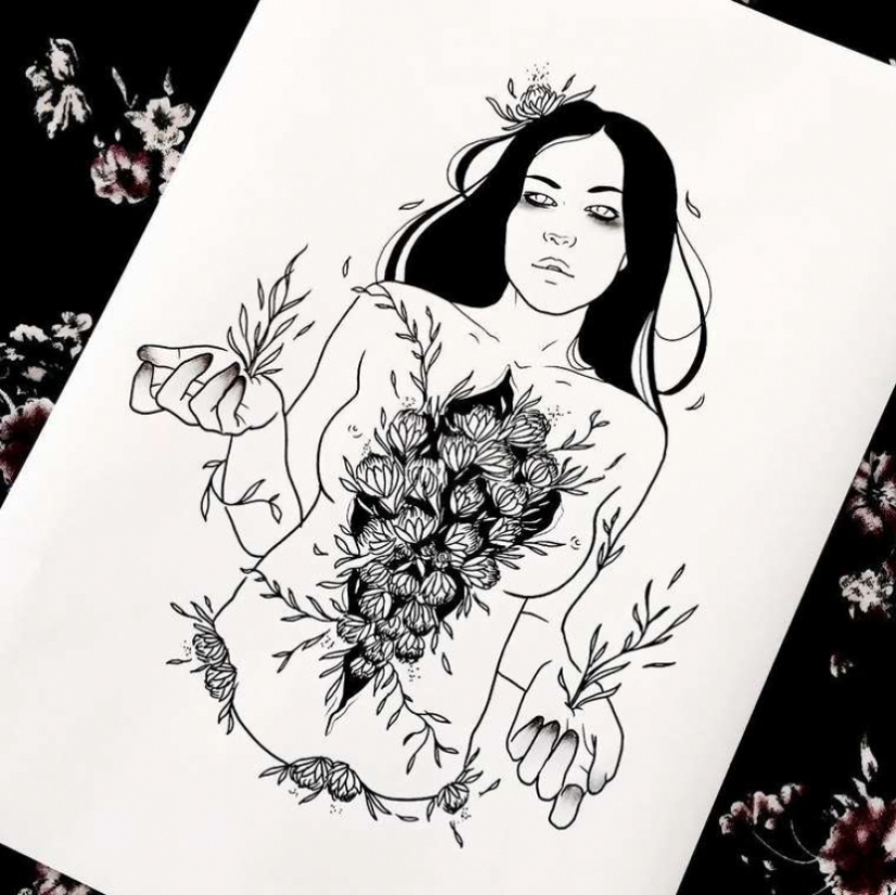 Erotic and dark tattoos from a French artist Erotic and dark tattoos from a French artist