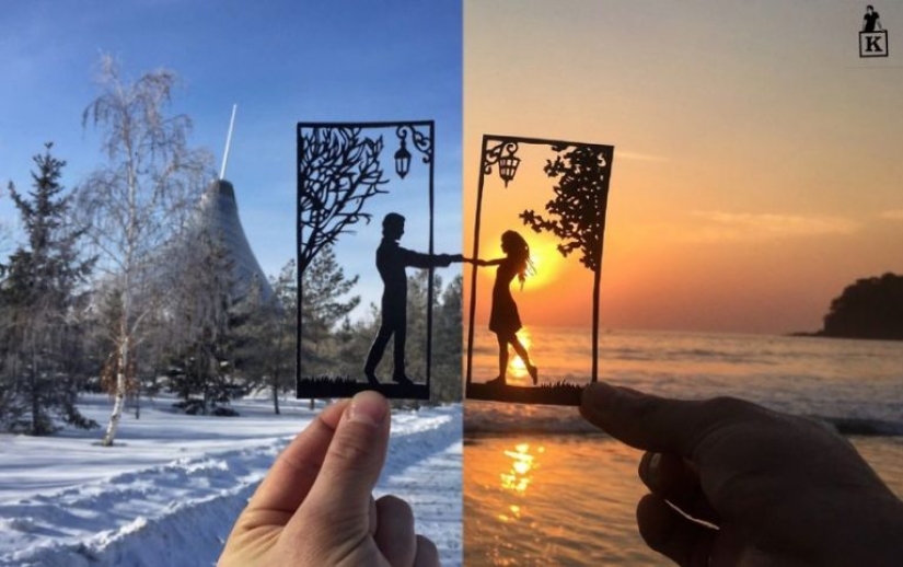 Estas obras fueron realizadas por el artista a partir del papel durante un viaje a la India.