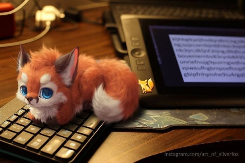 Este artista no tiene mascotas, por lo que pone animales peludos digitales en situaciones de la vida real. Este artista no tiene mascotas, por lo que pone animales peludos digitales en situaciones de la vida real.