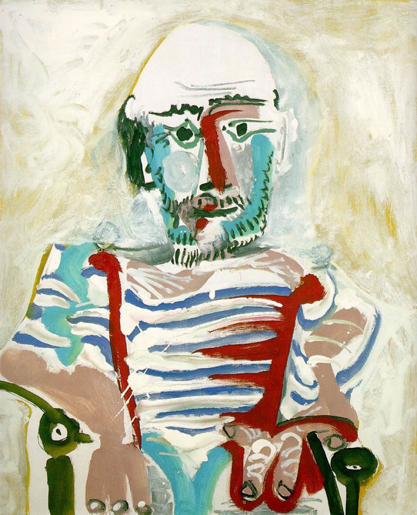 Evolution of Picasso's self-portrait: from 15 to 90 years