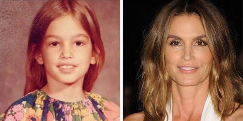 Famous supermodels as a child
