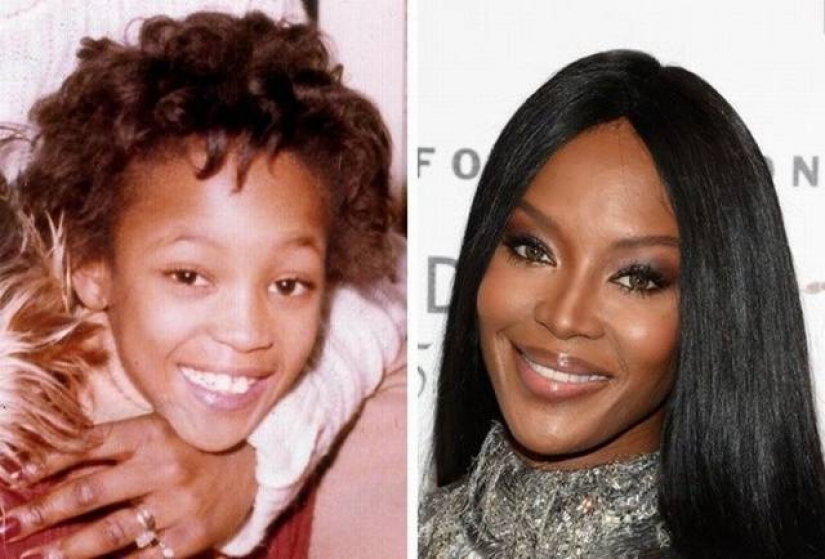 Famous supermodels as a child