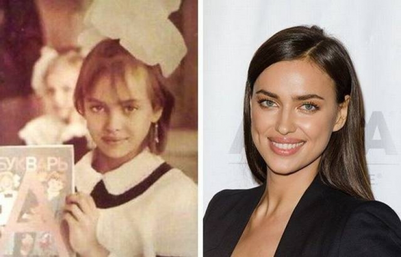 Famous supermodels as a child