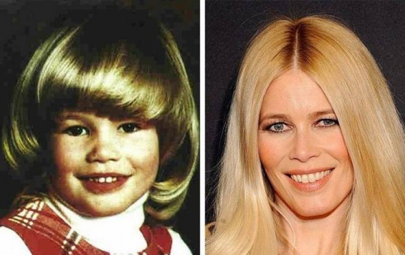 Famous supermodels as a child