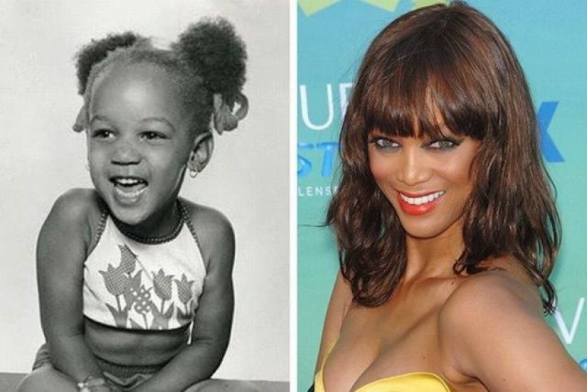 Famous supermodels as a child