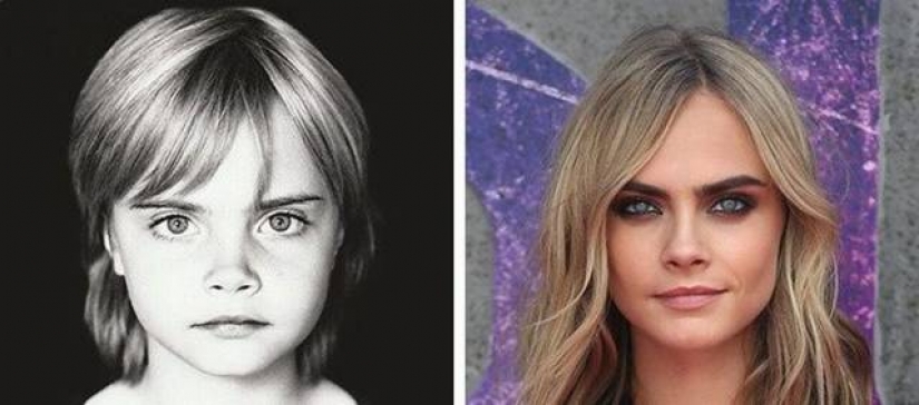Famous supermodels as a child
