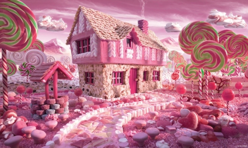 Fantásticos paisajes de comida. Sucede así.