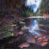 Fascinante bolígrafo dibujos de Marite Desaine