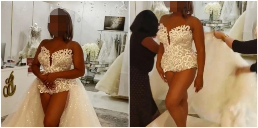 Frank wedding dress in a leotard raised a storm of discussions