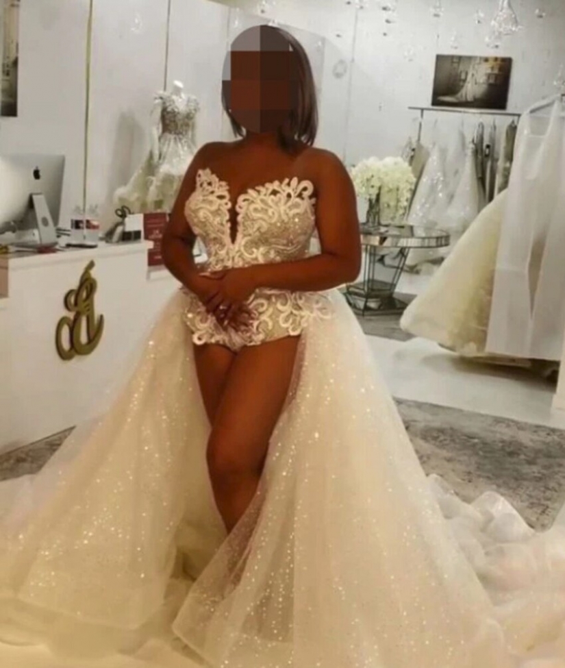 Frank wedding dress in a leotard raised a storm of discussions