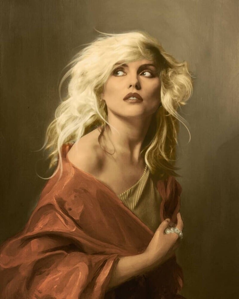 French artist paints portraits of celebrities in classical style