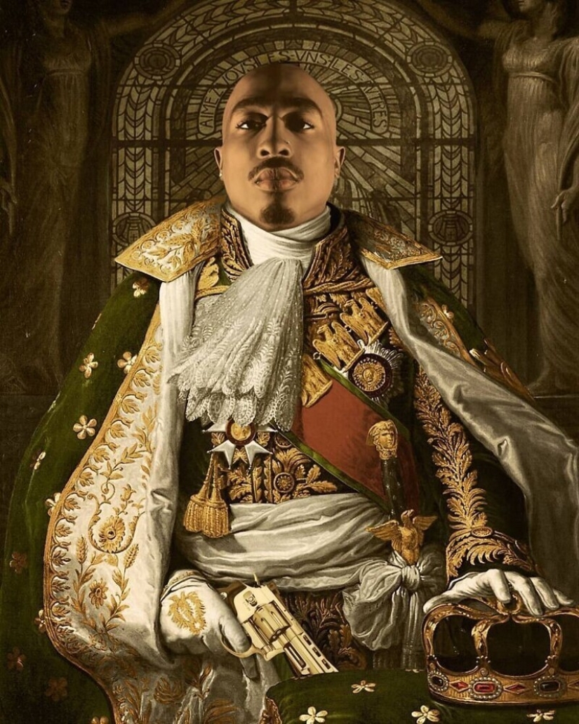 French artist paints portraits of celebrities in classical style