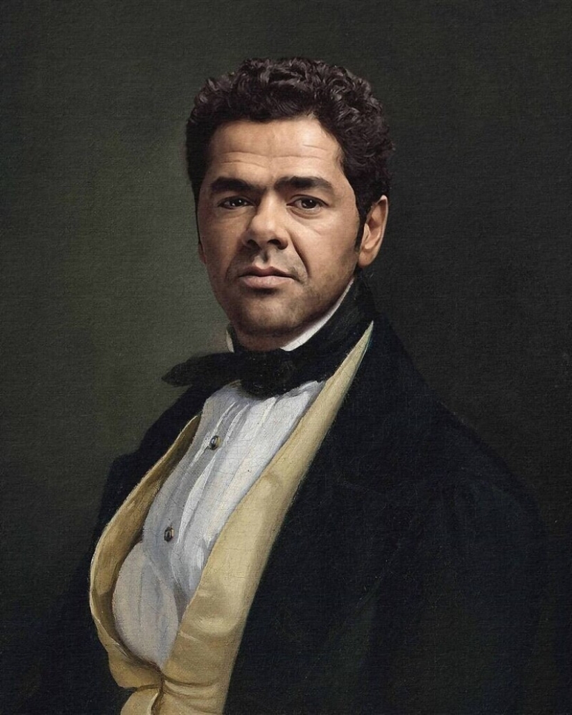 French artist paints portraits of celebrities in classical style