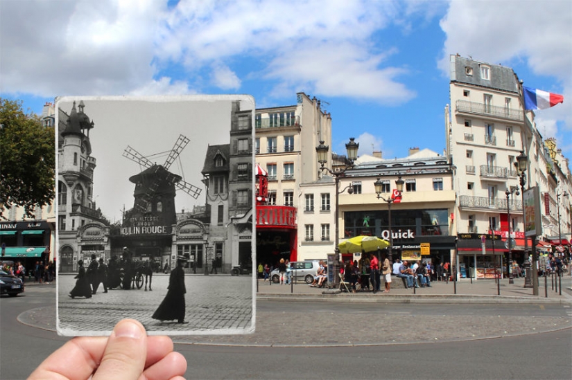 French photographer combines old and new photos of Paris