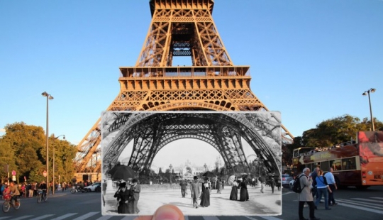 French photographer combines old and new photos of Paris