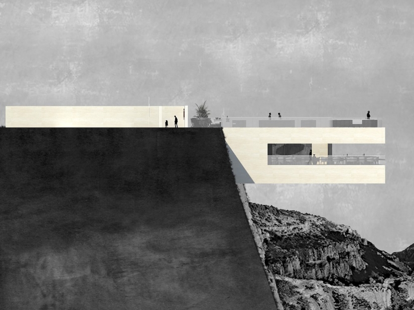 From the height of bird flight: an exciting project bar on the rock From the height of bird flight: an exciting project bar on the rock