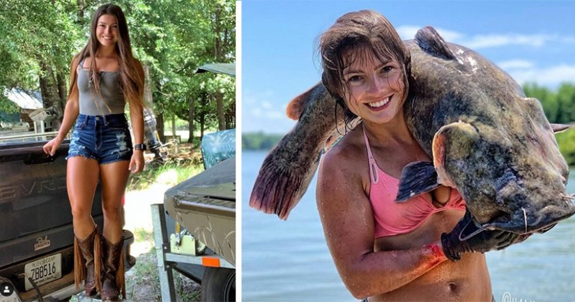 Girl loves catching big fish, but its method of fishing is shocking, even men Girl loves catching big fish, but its method of fishing is shocking, even men