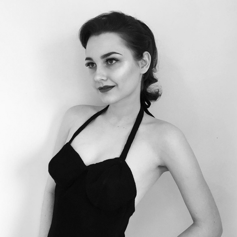 Girl recreates vintage images