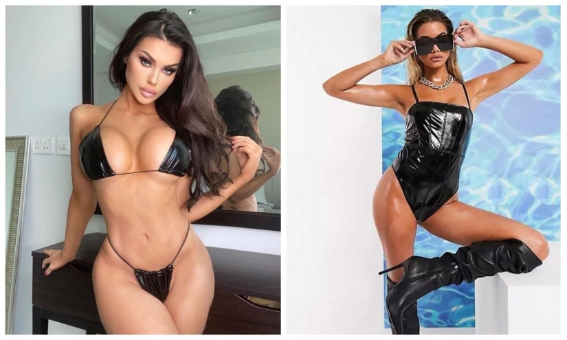 Glitter, seduction and beauty: latex bikinis are the new hit of the season