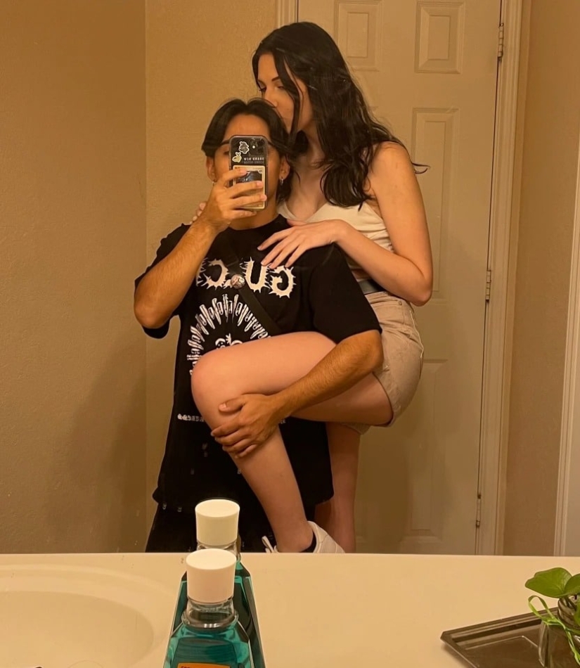 Growth is not a hindrance to love: tall girl loves her short boyfriend