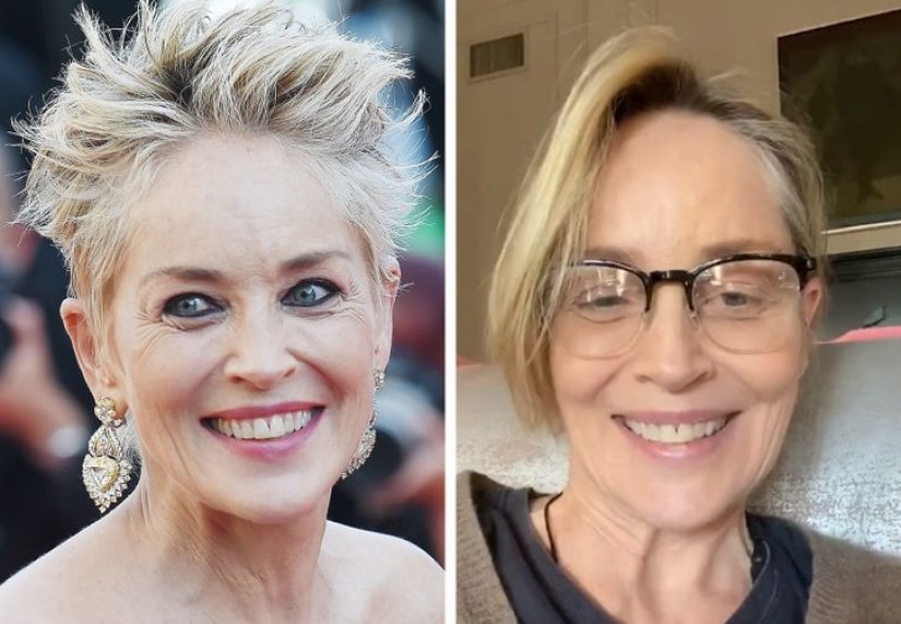 How 15 celebrities look in professional and home photos without filters