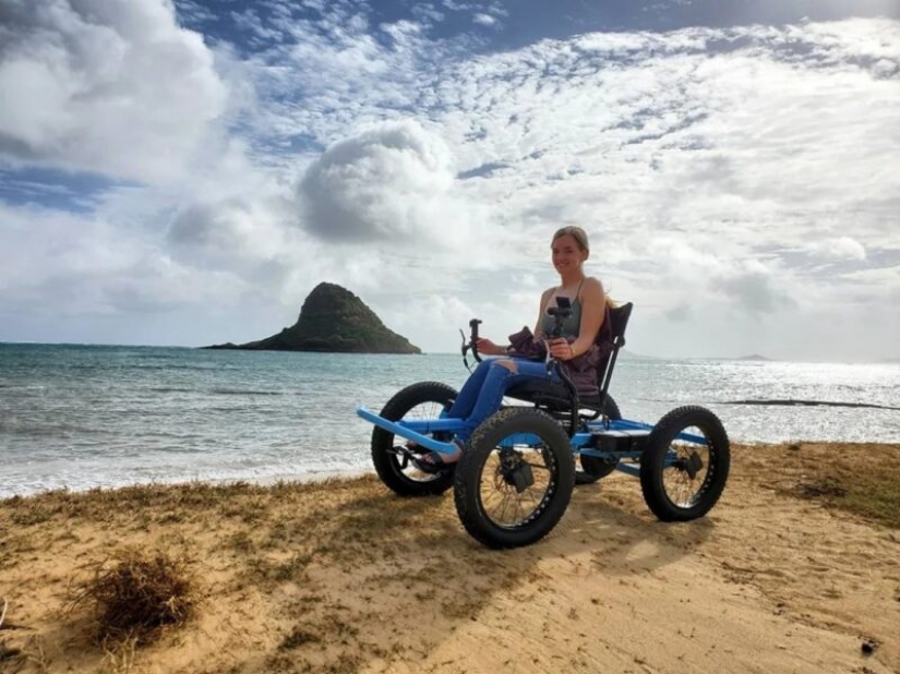 How does a wheelchair-SUV, which the man did for his beloved