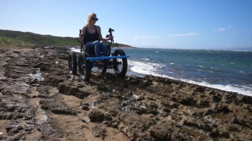 How does a wheelchair-SUV, which the man did for his beloved