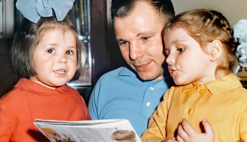 How were the fates of Gagarin's children and grandchildren